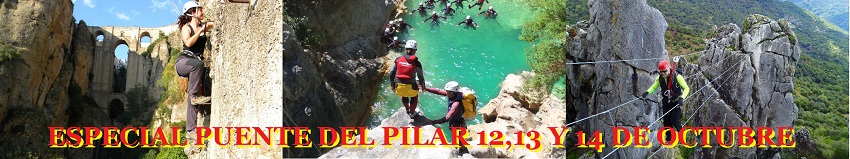 aventura en el puente del pilar 2012 barranquismo ferratas espeleologia